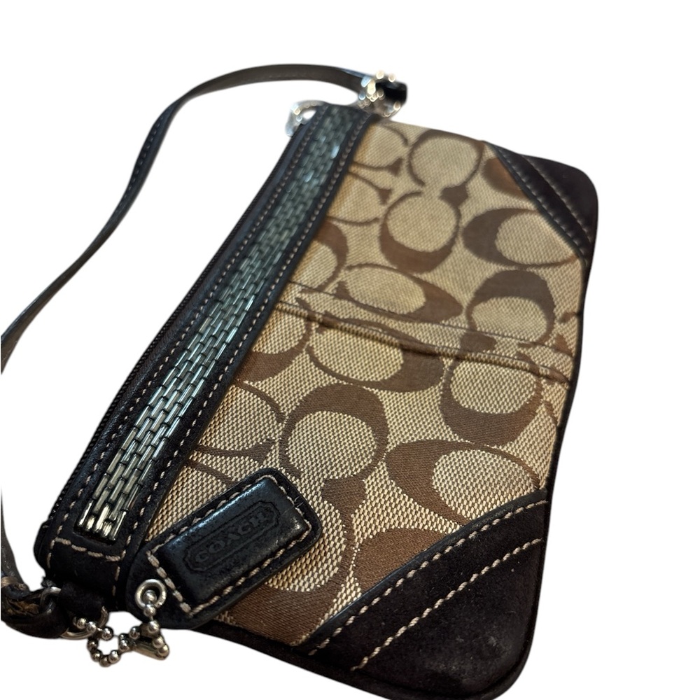 Coach Brown Wristlet